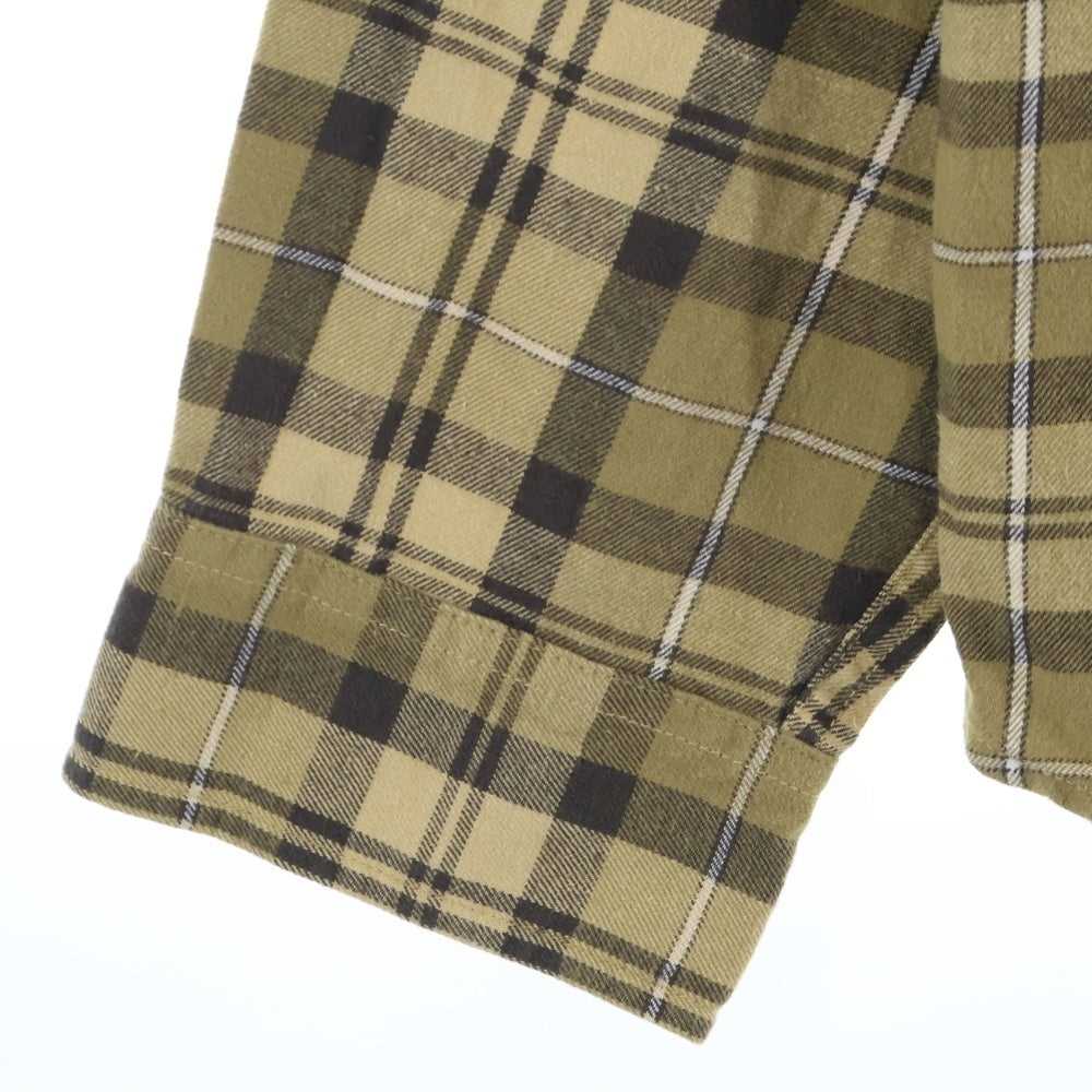 SUPREME(シュプリーム) 24AW Plaid Flannel Shirt プレイドフランネルシャツ 長袖ボタンダウンシャツ イエロー