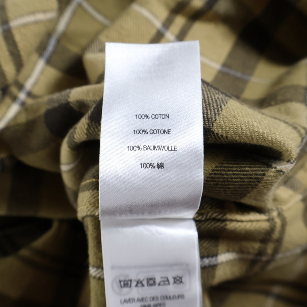 SUPREME(シュプリーム) 24AW Plaid Flannel Shirt プレイドフランネルシャツ 長袖ボタンダウンシャツ イエロー