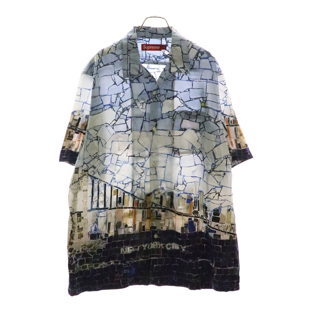 SUPREME(シュプリーム) 24SS Mosaic S/S Shirt モザイク総柄 半袖オープンカラーシャツ マルチカラー