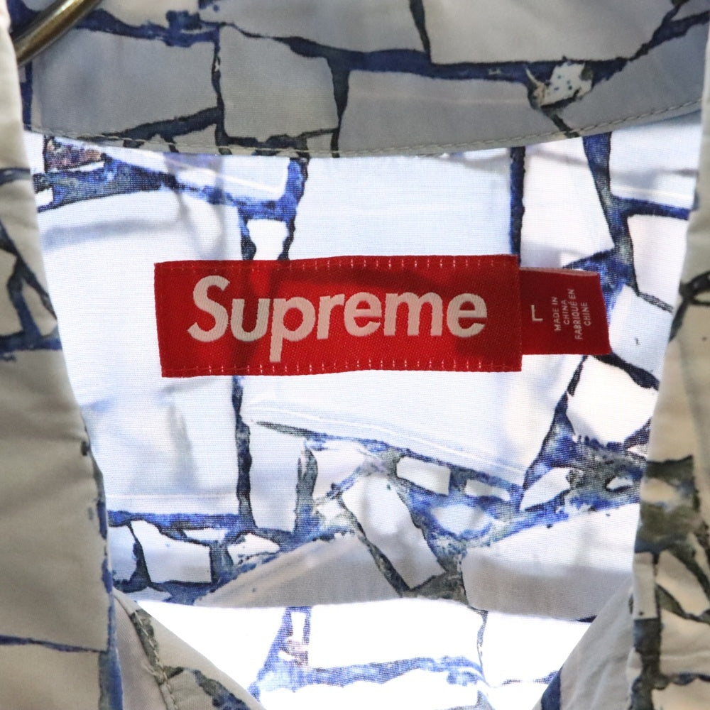 SUPREME(シュプリーム) 24SS Mosaic S/S Shirt モザイク総柄 半袖オープンカラーシャツ マルチカラー