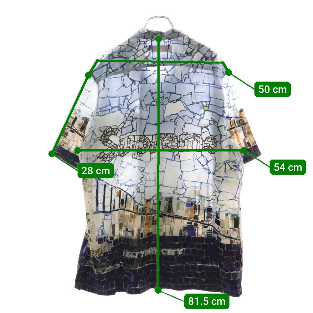 SUPREME(シュプリーム) 24SS Mosaic S/S Shirt モザイク総柄 半袖オープンカラーシャツ マルチカラー