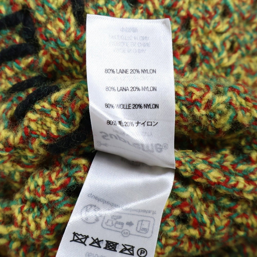 SUPREME(シュプリーム) 23SS Quilt Stitch Sweater キルトステッチデザイン ウール混 長袖クルーネックセーター イエロー