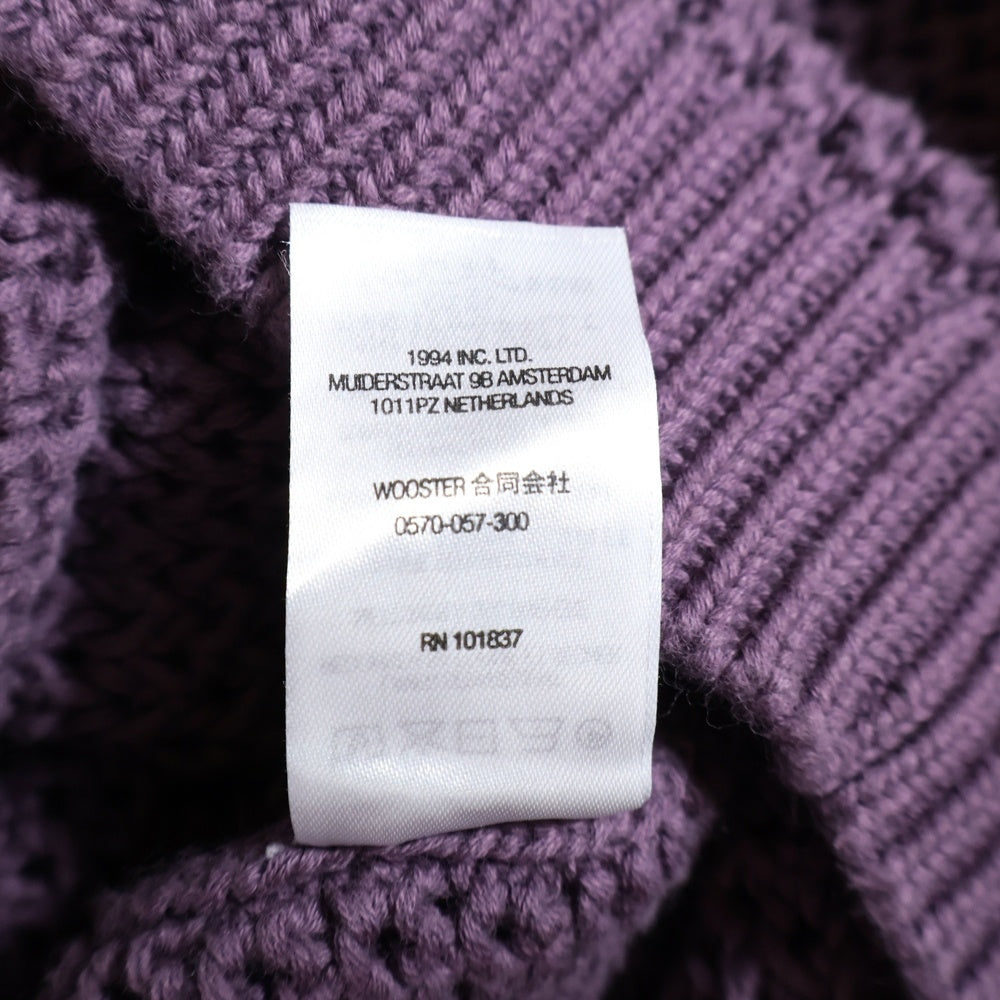 SUPREME(シュプリーム) 22SS Open Knit Small Box Sweater スモールボックスロゴ オープンニット 長袖クルーネックセーター パープル