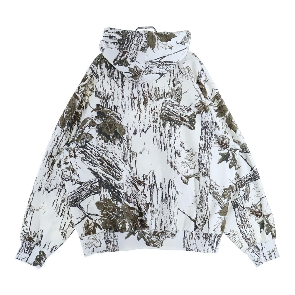 SUPREME(シュプリーム) 24SS Small Box Hooded Sweatshirt Snow Camo スノーカモ スモールボックスロゴ スウェットプルオーバーパーカーフーディー ホワイト/カーキ