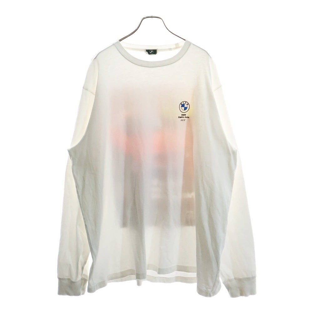 KITH(キス) ×BMW Crowd Favorite Long Sleeve Vintage Tee ビーエムダブリュー クラウド フェイバリット 両面プリント ヴィンテージ 長袖Tシャツ ホワイト KHM030778