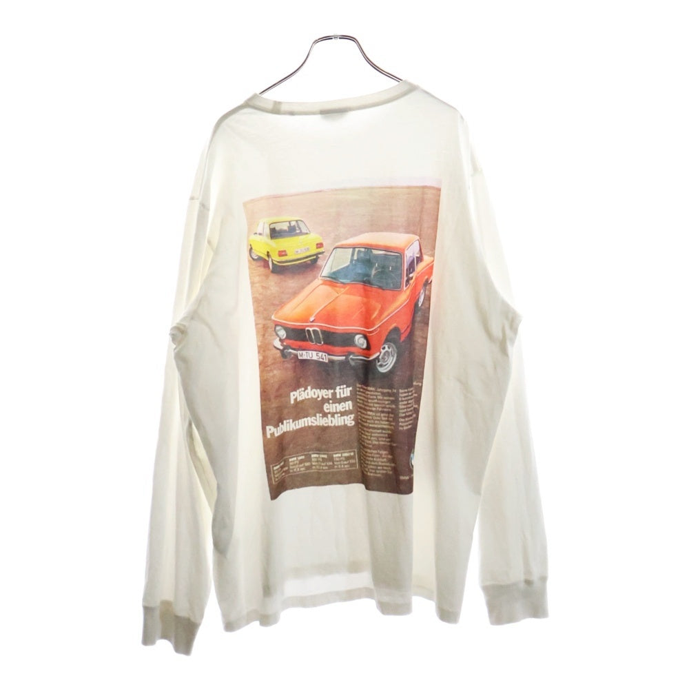 KITH(キス) ×BMW Crowd Favorite Long Sleeve Vintage Tee ビーエムダブリュー クラウド フェイバリット 両面プリント ヴィンテージ 長袖Tシャツ ホワイト KHM030778