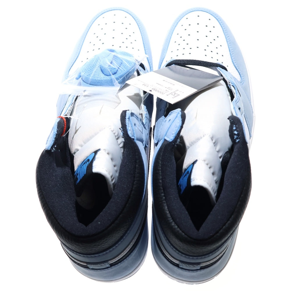 NIKE(ナイキ) AIR JORDAN 1 RETRO HIGH OG UNIVERSITY BLUE エアジョーダン1 レトロ ユニバーシティブルー ハイカットスニーカー ブルー US14/32cm 555088-134