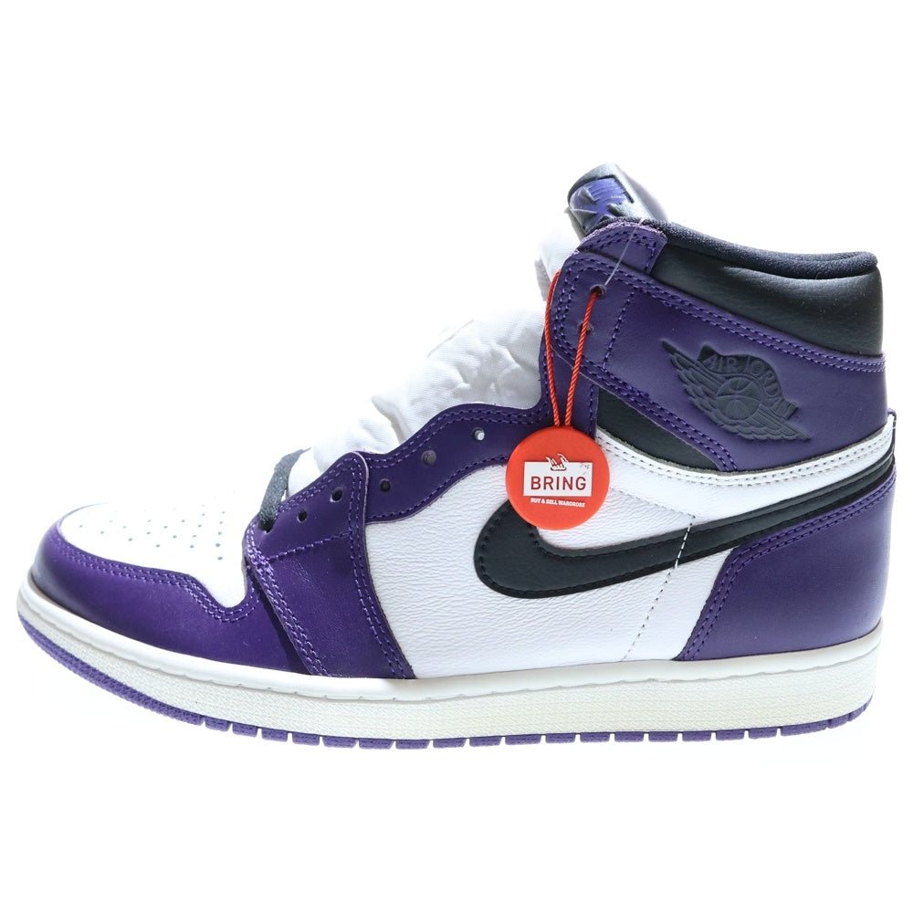 NIKE(ナイキ) AIR JORDAN 1 RETRO HIGH OG COURT PURPLE エアジョーダン1 コートパープル ハイカットスニーカー ホワイト/パープル US10/28cm 555088-500