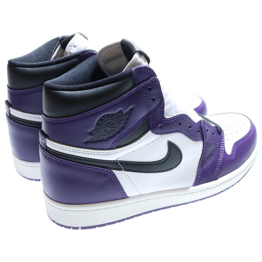 NIKE(ナイキ) AIR JORDAN 1 RETRO HIGH OG COURT PURPLE エアジョーダン1 コートパープル ハイカットスニーカー ホワイト/パープル US10/28cm 555088-500
