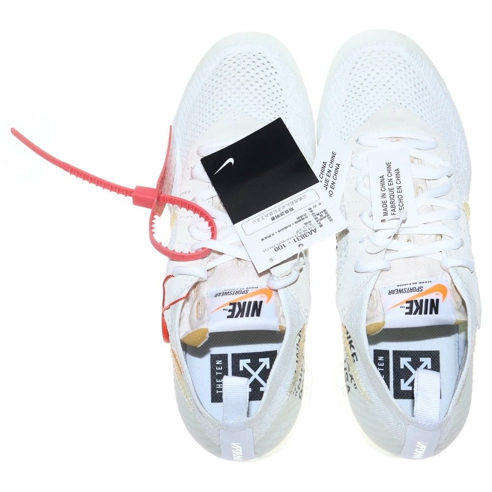 NIKE(ナイキ) ×OFF-WHITE THE 10 AIR VAPORMAX FK オフホワイト ザテン エアヴェイパーマックス フライニット ローカットスニーカー ホワイト US10/28cm AA3831-100