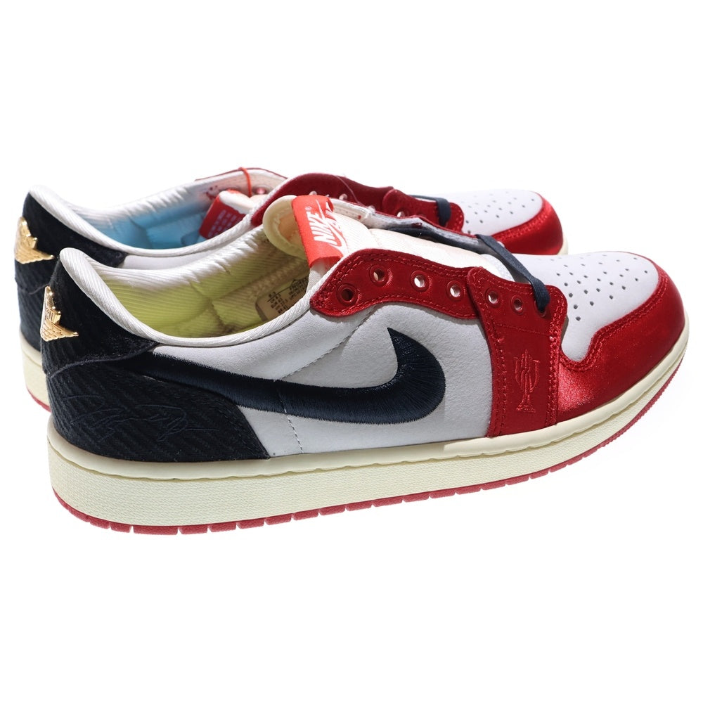 NIKE(ナイキ) ×Trophy Room AIR JORDAN 1 LOW OG トロフィールーム エアジョーダン1 ローカットスニーカー レッド/ブラック US9.5/27.5cm FN0432-100