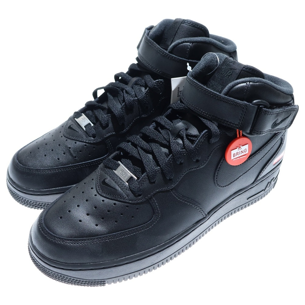 NIKE(ナイキ) ×SUPREME AIR FORCE 1 MID BLACK シュプリーム エアフォース1 ミッドカットスニーカー ブラック US10/28cm FZ8784-001