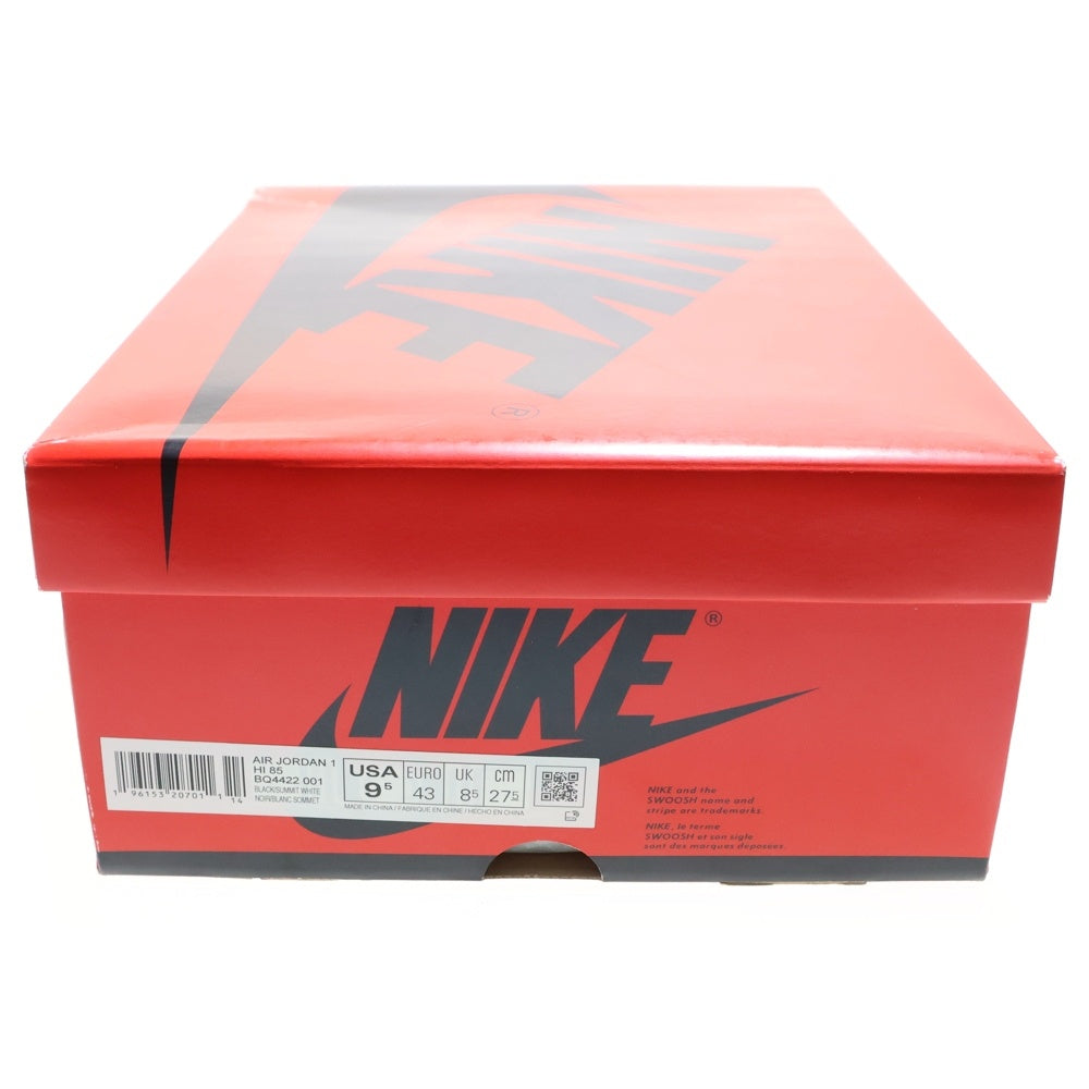 NIKE(ナイキ) AIR JORDAN 1 HIGH 85 エアジョーダン1 ハイカットスニーカー ブラック/ホワイト US9.5/27.5cm BQ4422-001