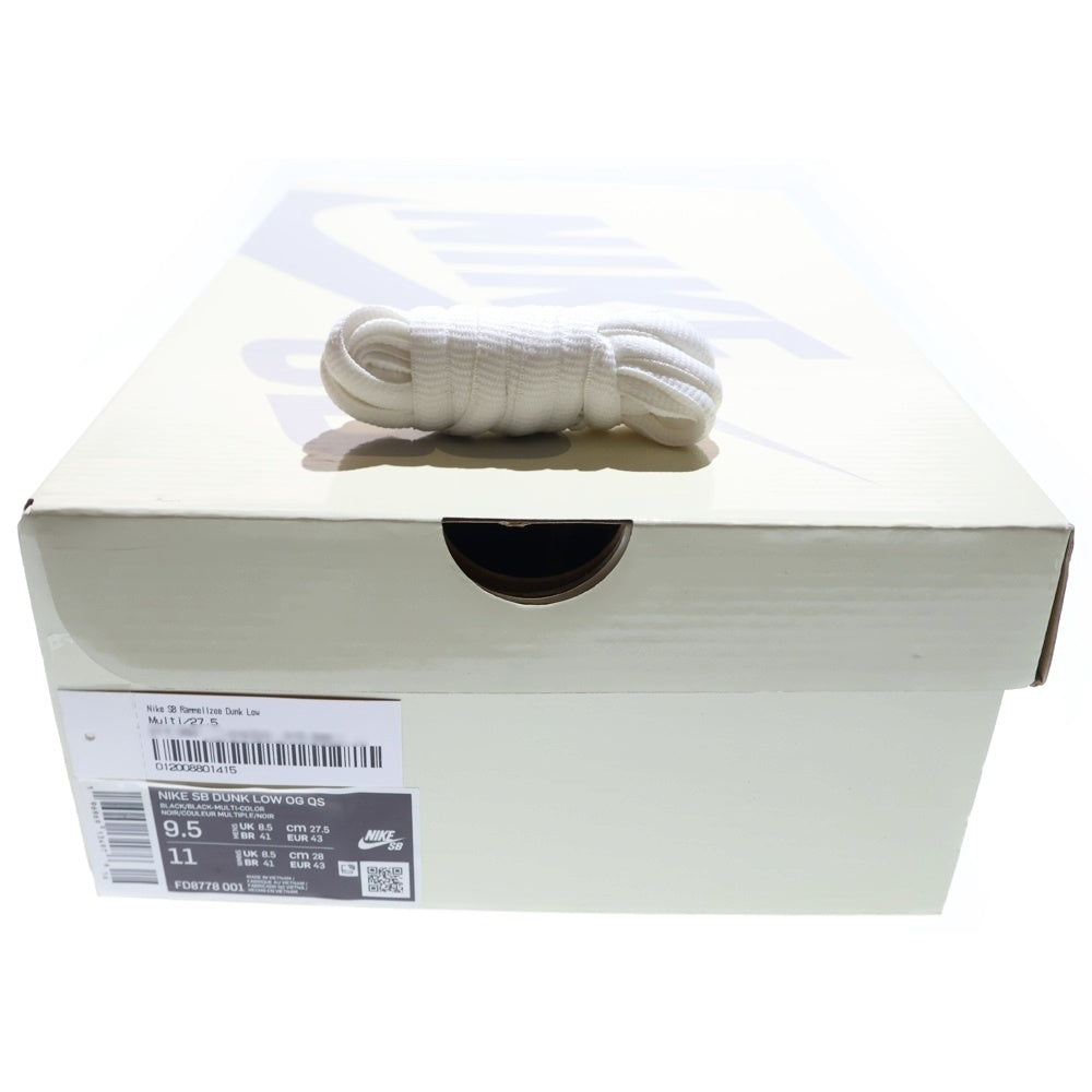 NIKE(ナイキ) 23AW ×SUPREME DUNK LOW QS RAMMELLZEE シュプリーム ダンク ラメルジー ローカットスニーカー ブラック/マルチ US9.5/27.5cm FD8778-001