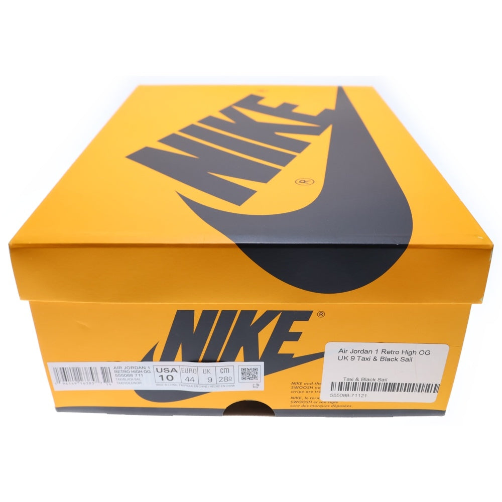 NIKE(ナイキ) AIR JORDAN 1 RETRO HIGH OG TAXI エアジョーダン 1 レトロ タクシー ハイカットスニーカー イエロー/ブラック US10/28cm 555088-711