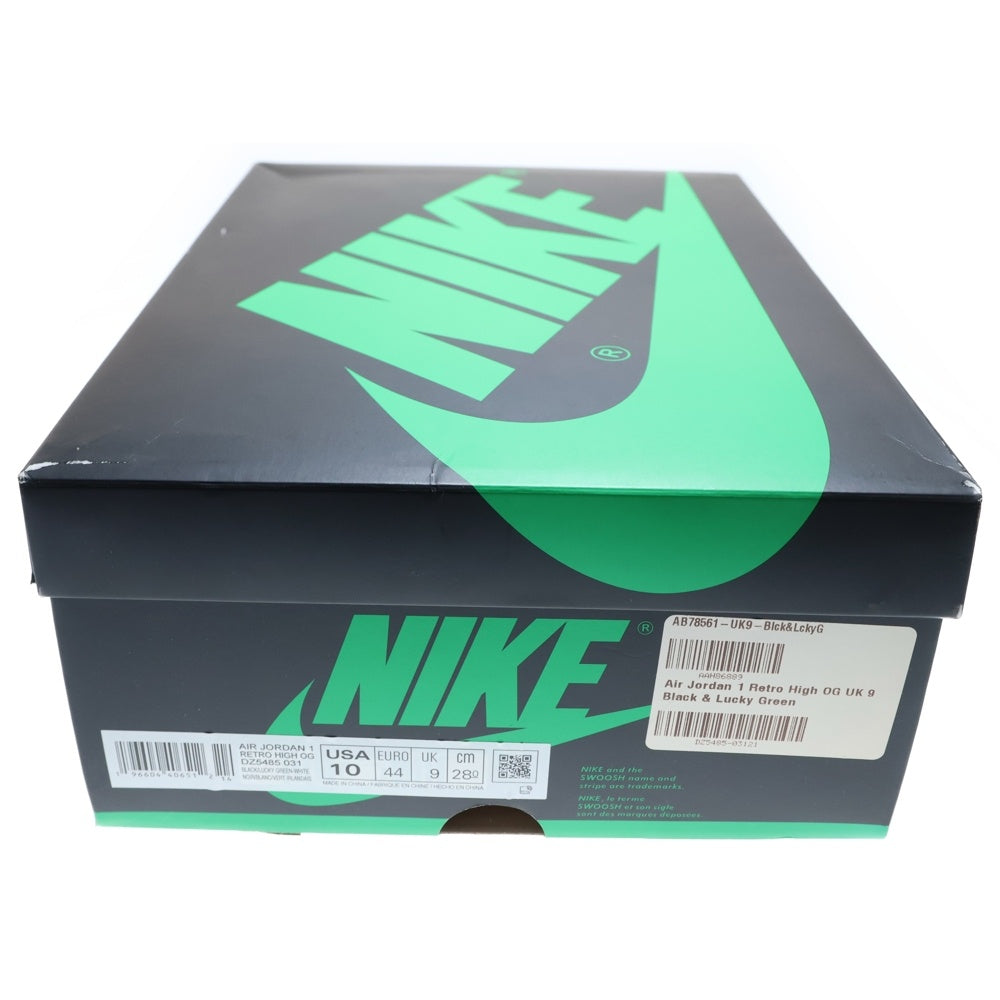 NIKE(ナイキ) AIR JORDAN 1 RETRO HIGH OG LUCKY GREEN エアジョーダン レトロ ラッキーグリーン ハイカットスニーカー グリーン/ブラック US10/28cm DZ5485-031