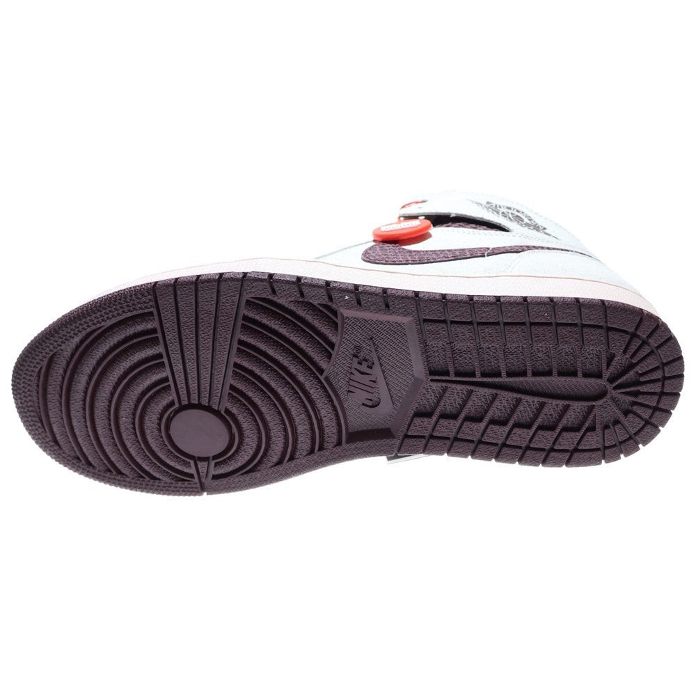 NIKE(ナイキ) ×A MA MANIERE AIR JORDAN 1 RETRO HIGH OG SP アマ マニエール エアジョーダン1 ハイカットスニーカー ホワイト/ブラウン US10.5/28.5cm DO7097-100