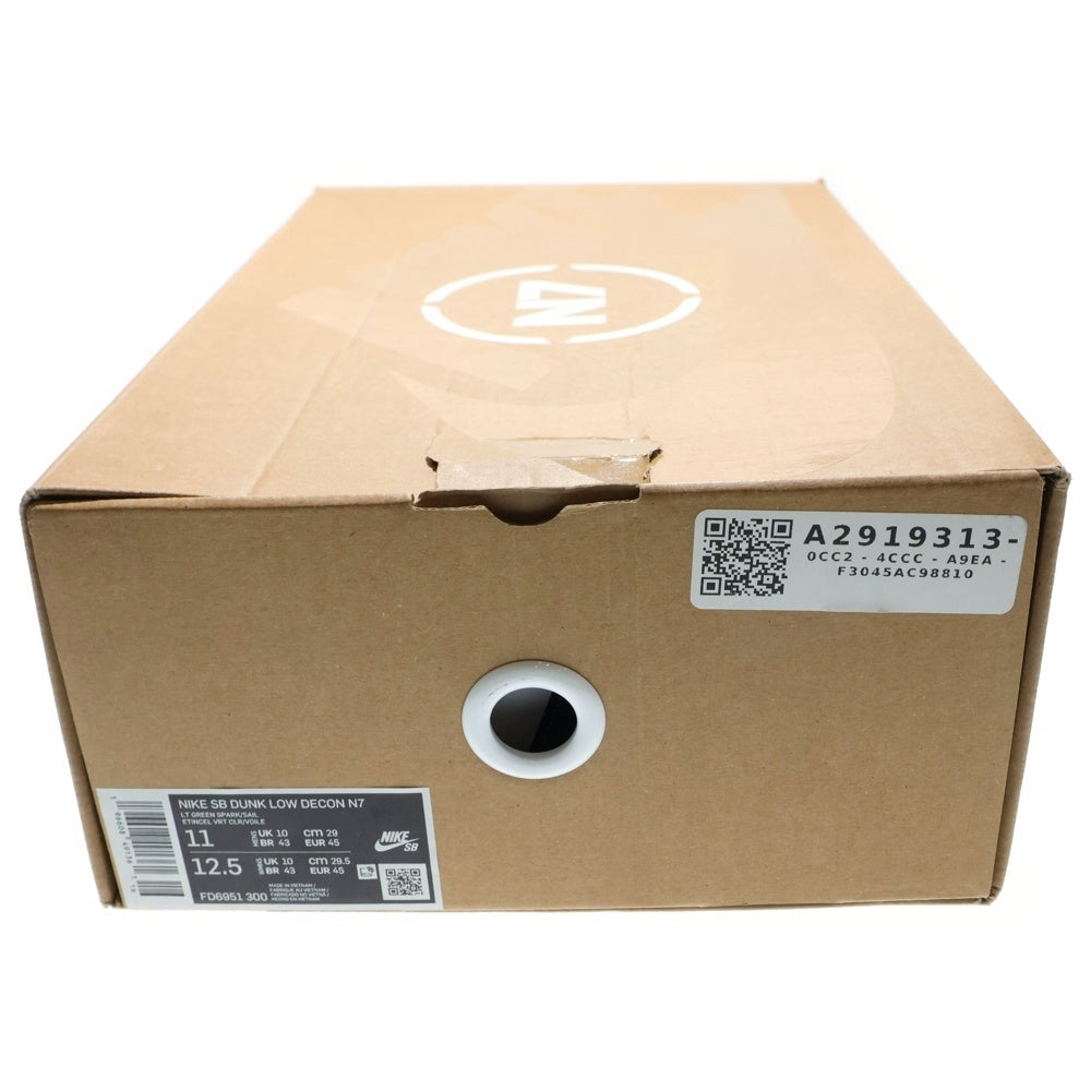 NIKE(ナイキ) DUNK LOW DECON N7 LIGHT GREEN SPARK ダンク ロー デコン ライトグリーン スパーク ローカットスニーカー ホワイト US11/29cm FD6951-300