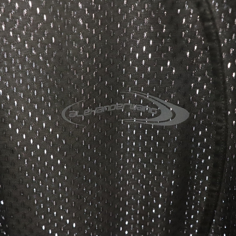 ALEXANDER WANG(アレキサンダーワン) MESH SHORT SLEEVE T-SHIRT ショートスリーブ Vネック メッシュ ユニフォーム 半袖Tシャツ カットソー グレー UCC1251733