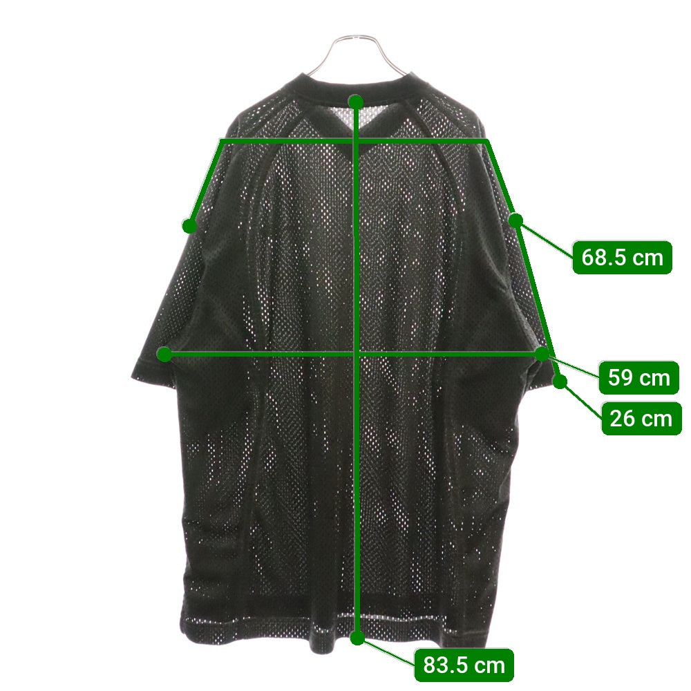 ALEXANDER WANG(アレキサンダーワン) MESH SHORT SLEEVE T-SHIRT ショートスリーブ Vネック メッシュ ユニフォーム 半袖Tシャツ カットソー グレー UCC1251733