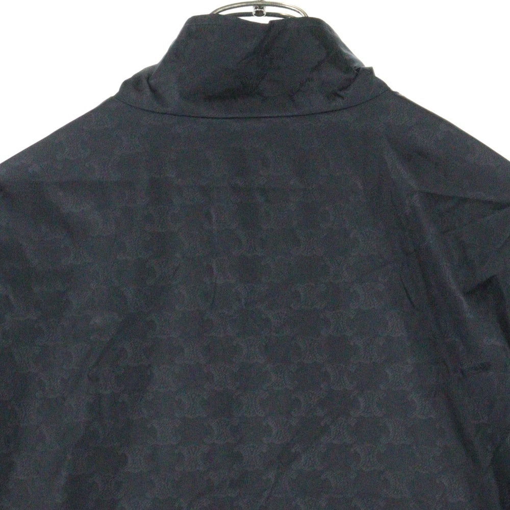 CELINE(セリーヌ) 25SS トリオンフ モノグラム ナイロン ジップアップ ジャケット ブルゾン ブラック RV0K6795W