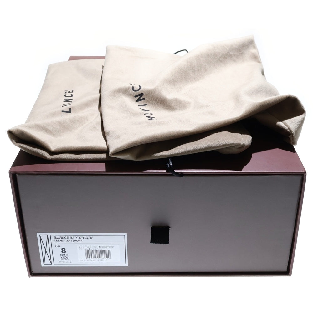 MLVINCE(メルヴィンス) 25SS RAPTOR LOW DROP TOP CREAM ラプター ドロップ トップ クリーム ローカットスニーカー ブラウン US8/26cm MV25SS08-RLD53NA