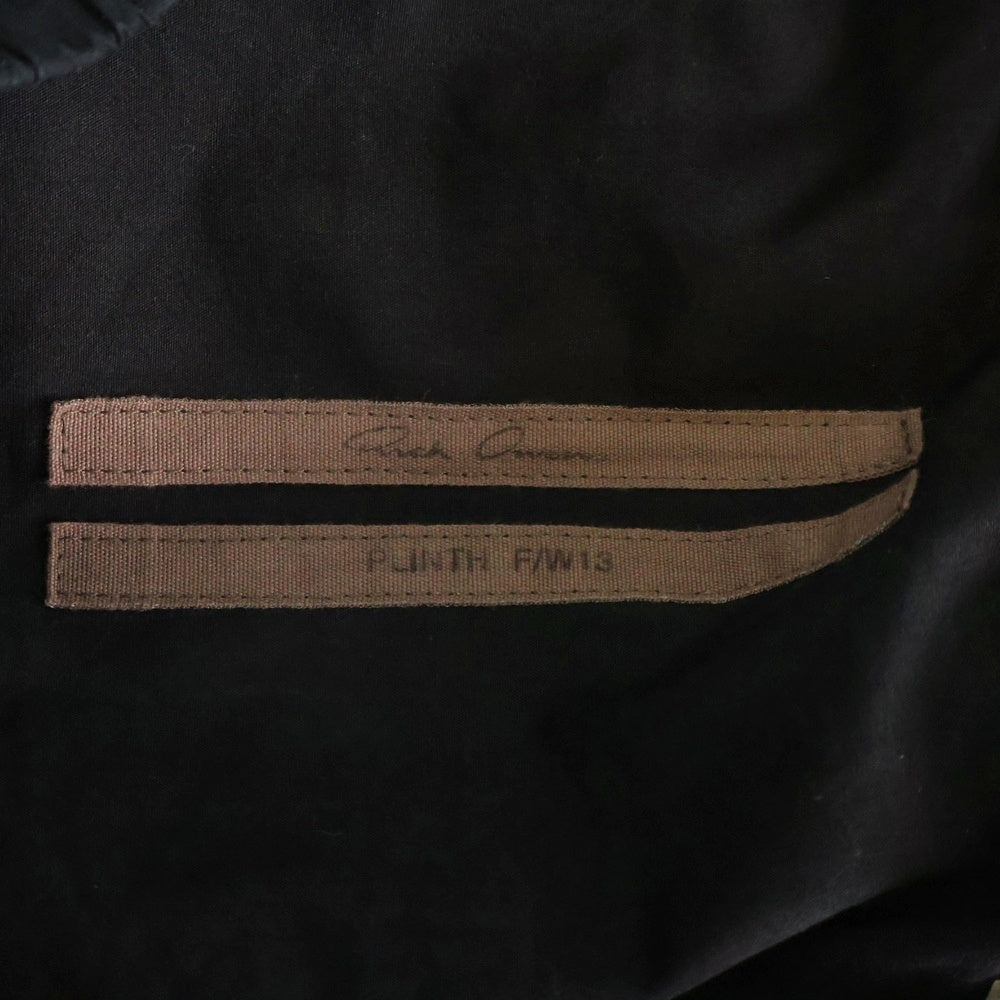 Rick Owens(リックオウエンス) 13AW SAROUEL PANTS ドローストリング ウール ロングパンツ ブラック RU13F03006