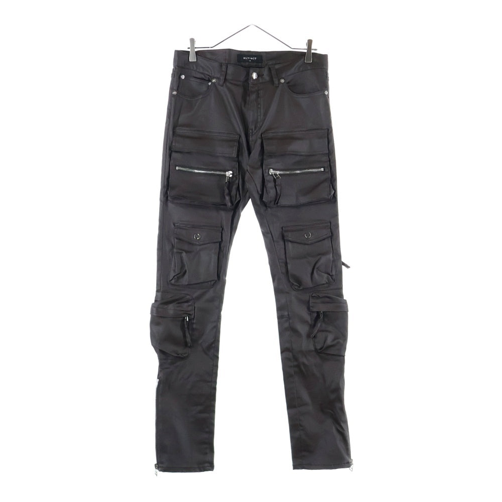 MLVINCE(メルヴィンス) TYPE-2 SLIM CARGO PANTS タイプツー スリム マルチポケット レザー カーゴパンツ ブラウン