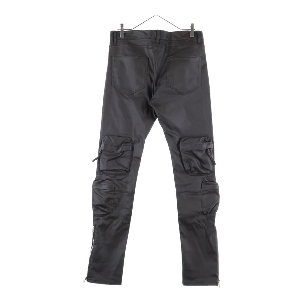 MLVINCE(メルヴィンス) TYPE-2 SLIM CARGO PANTS タイプツー スリム マルチポケット レザー カーゴパンツ ブラウン