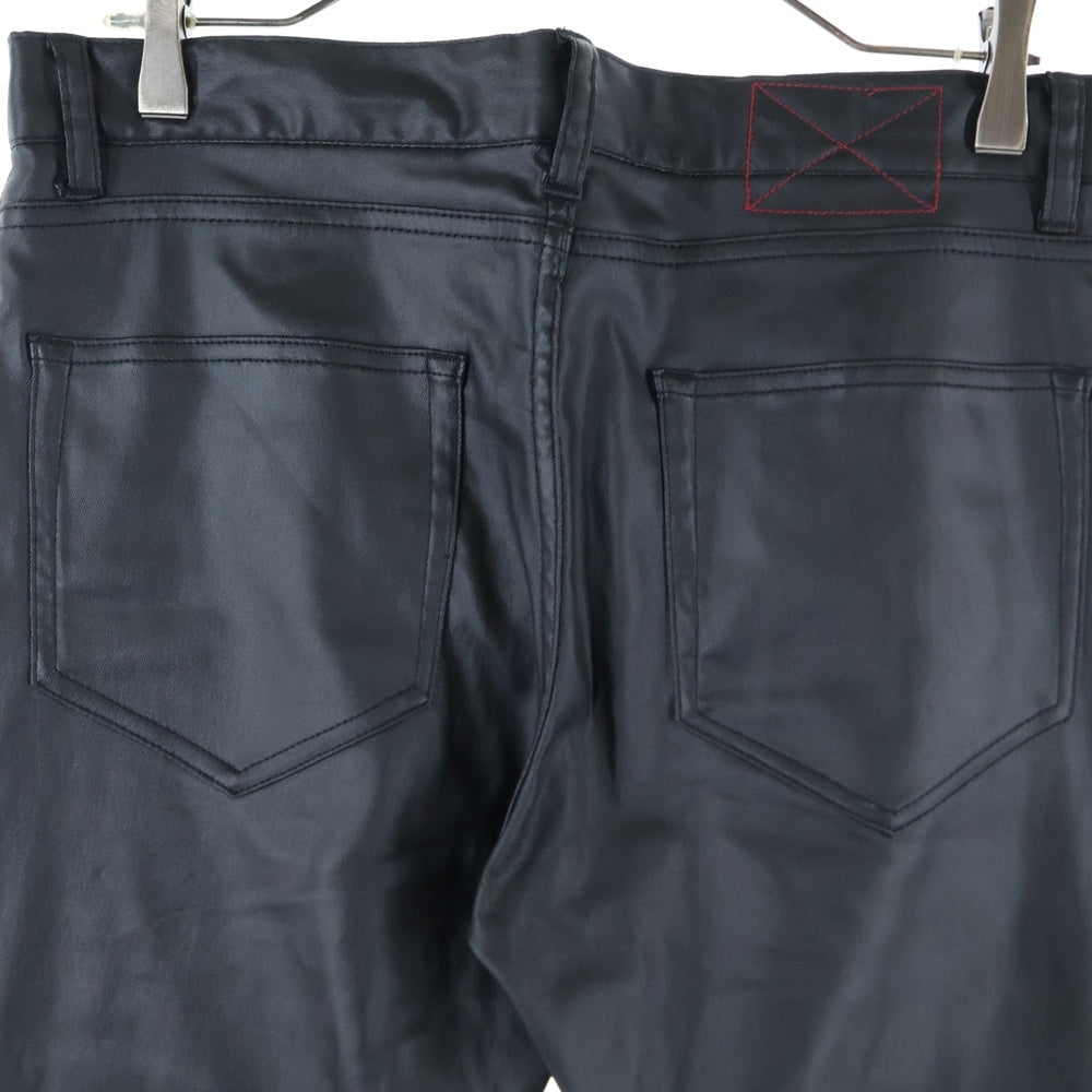 MLVINCE(メルヴィンス) TYPE-2 SLIM CARGO PANTS タイプツー スリム マルチポケット レザー カーゴパンツ ブラック