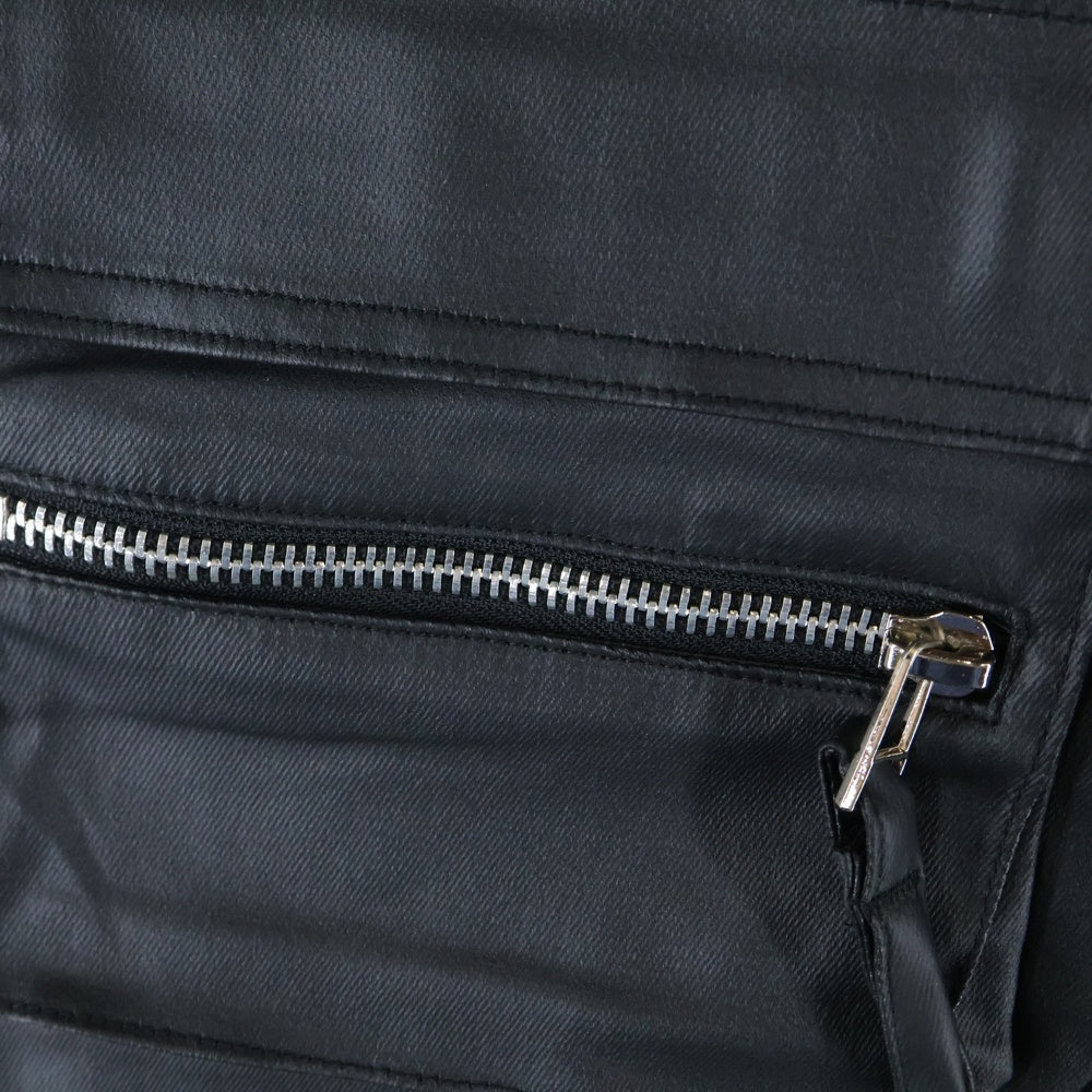 MLVINCE(メルヴィンス) TYPE-2 SLIM CARGO PANTS タイプツー スリム マルチポケット レザー カーゴパンツ ブラック
