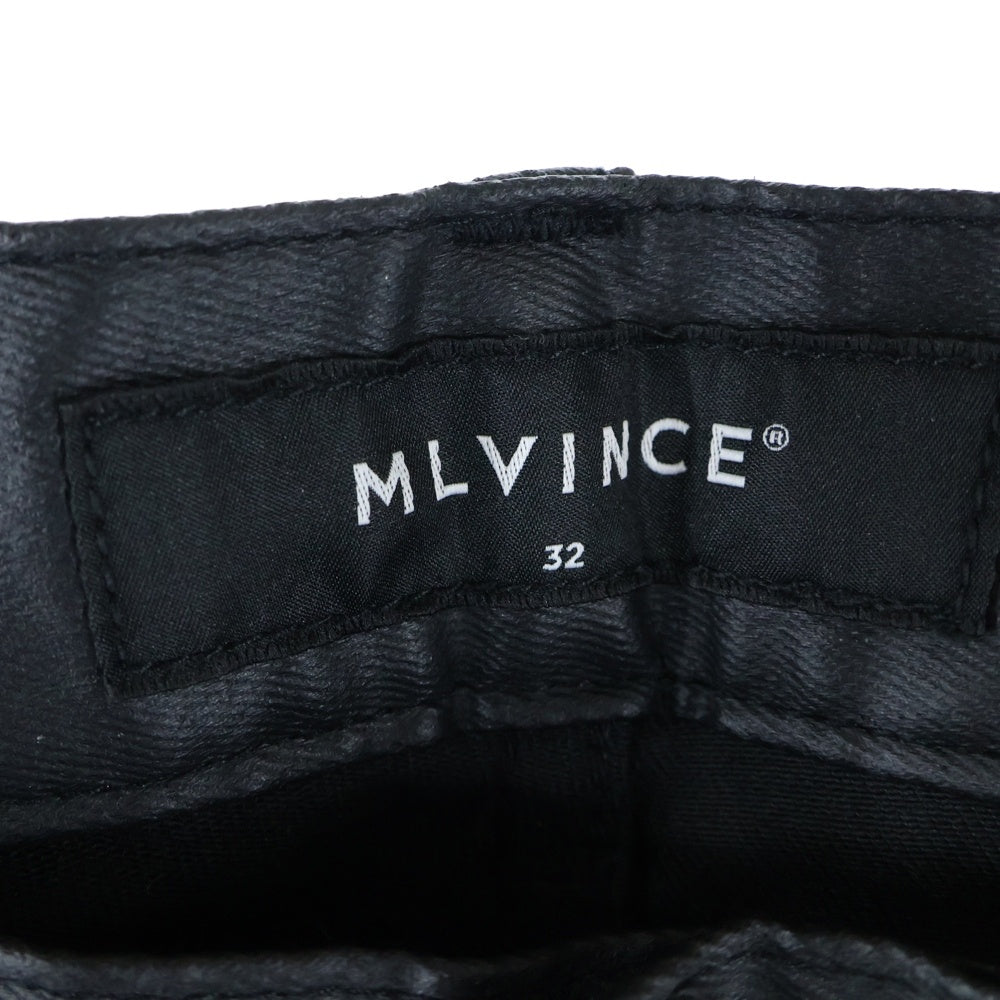 MLVINCE(メルヴィンス) TYPE-2 SLIM CARGO PANTS タイプツー スリム マルチポケット レザー カーゴパンツ ブラック