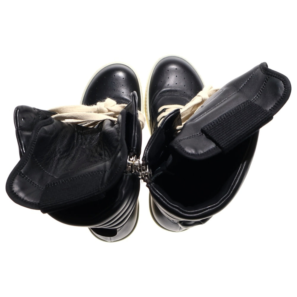 Rick Owens(リックオウエンス) 15SS CARGO BASKET カーゴ バスケット レザー サイドジップアップ ハイカットスニーカー ブラック RU15S4897