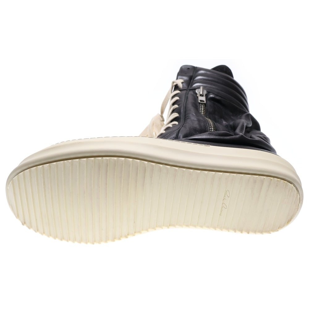 Rick Owens(リックオウエンス) 15SS CARGO BASKET カーゴ バスケット レザー サイドジップアップ ハイカットスニーカー ブラック RU15S4897