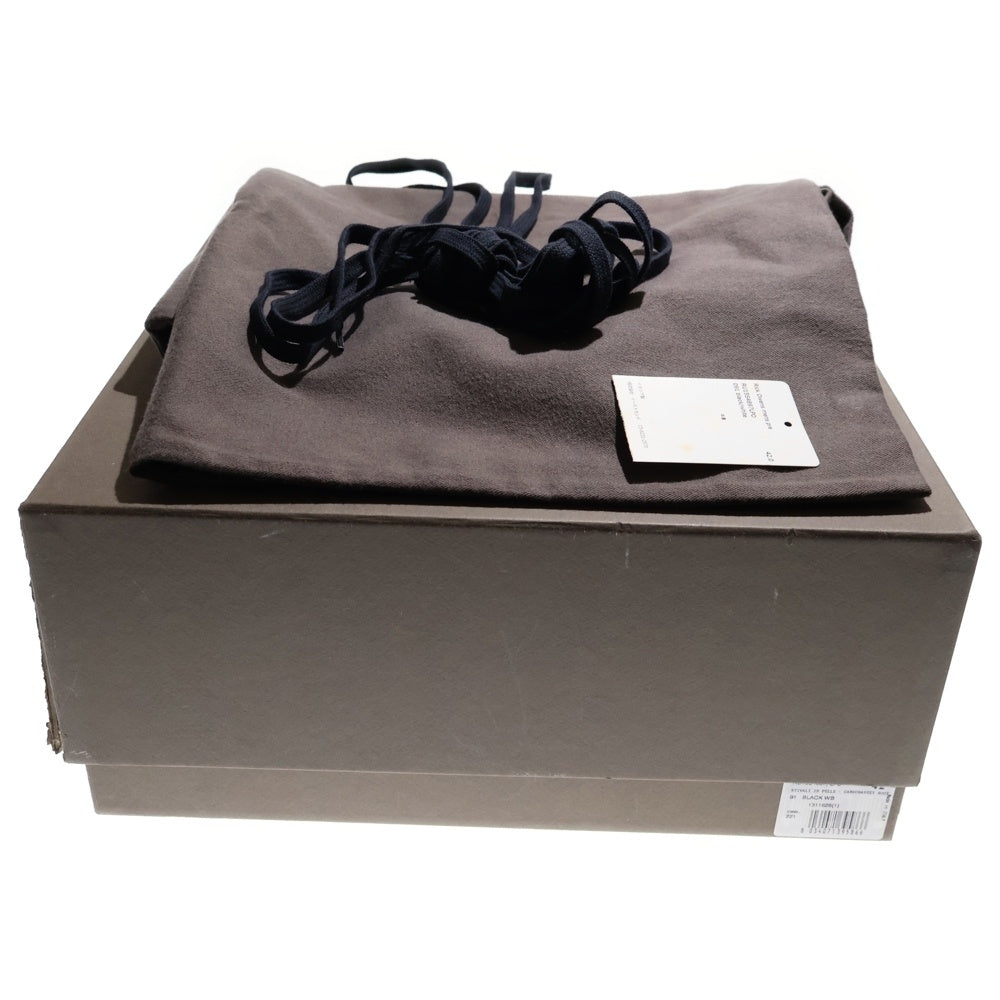Rick Owens(リックオウエンス) 15SS CARGO BASKET カーゴ バスケット レザー サイドジップアップ ハイカットスニーカー ブラック RU15S4897