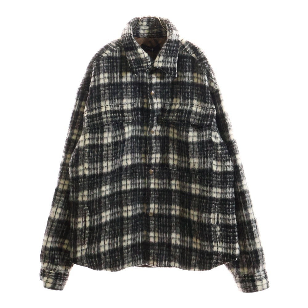 MLVINCE(メルヴィンス) OVERSIZED CHECK JACKET ダブルフラップポケット オーバーサイズ チェックジャケット ブラック/ホワイト