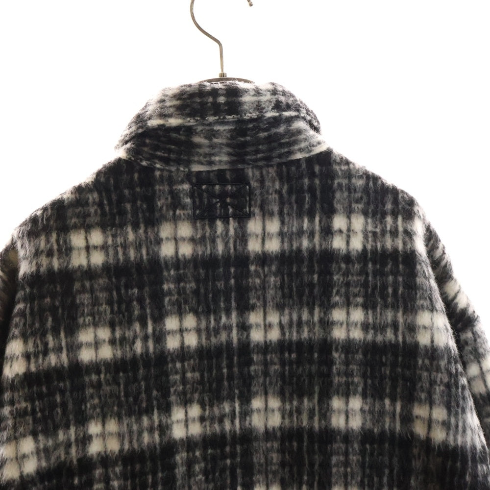 MLVINCE(メルヴィンス) OVERSIZED CHECK JACKET ダブルフラップポケット オーバーサイズ チェックジャケット ブラック/ホワイト