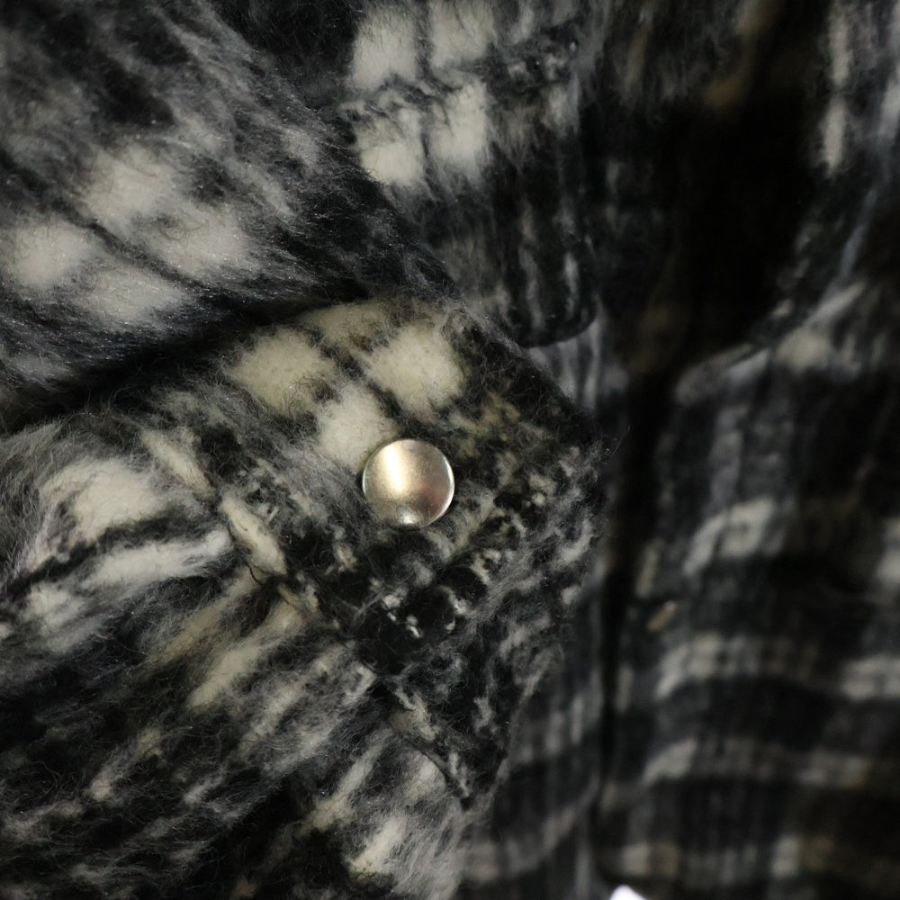 MLVINCE(メルヴィンス) OVERSIZED CHECK JACKET ダブルフラップポケット オーバーサイズ チェックジャケット ブラック/ホワイト