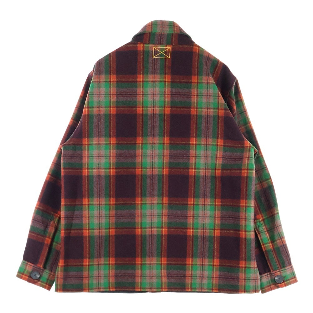 MLVINCE(メルヴィンス) WOOL CHECK JACKET ダブルフラップポケット ウール チェックジャケット マルチ