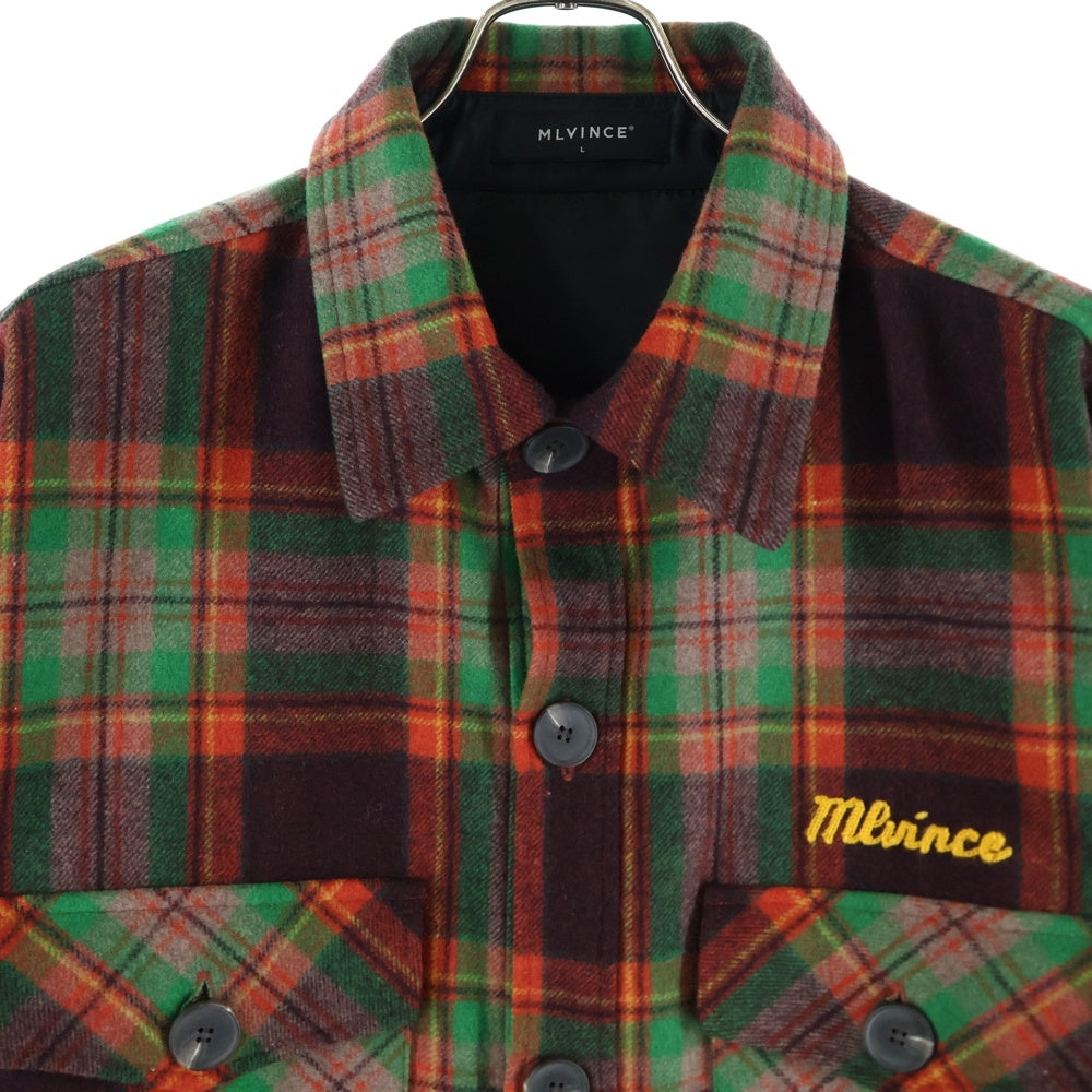 MLVINCE(メルヴィンス) WOOL CHECK JACKET ダブルフラップポケット ウール チェックジャケット マルチ
