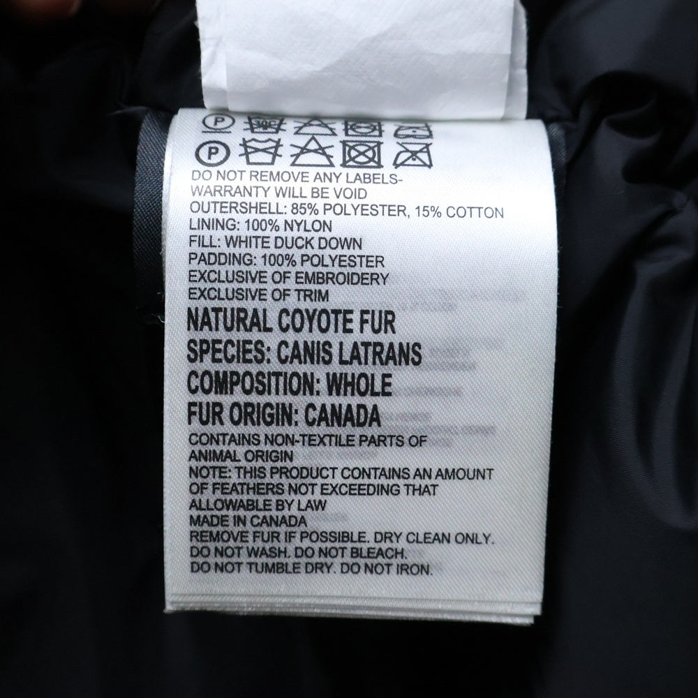 CANADA GOOSE(カナダグース) BRONTE PARKA ブロンテ パーカー フーデッドジップアップファーダウンジャケット ブラック レディース 2603JL