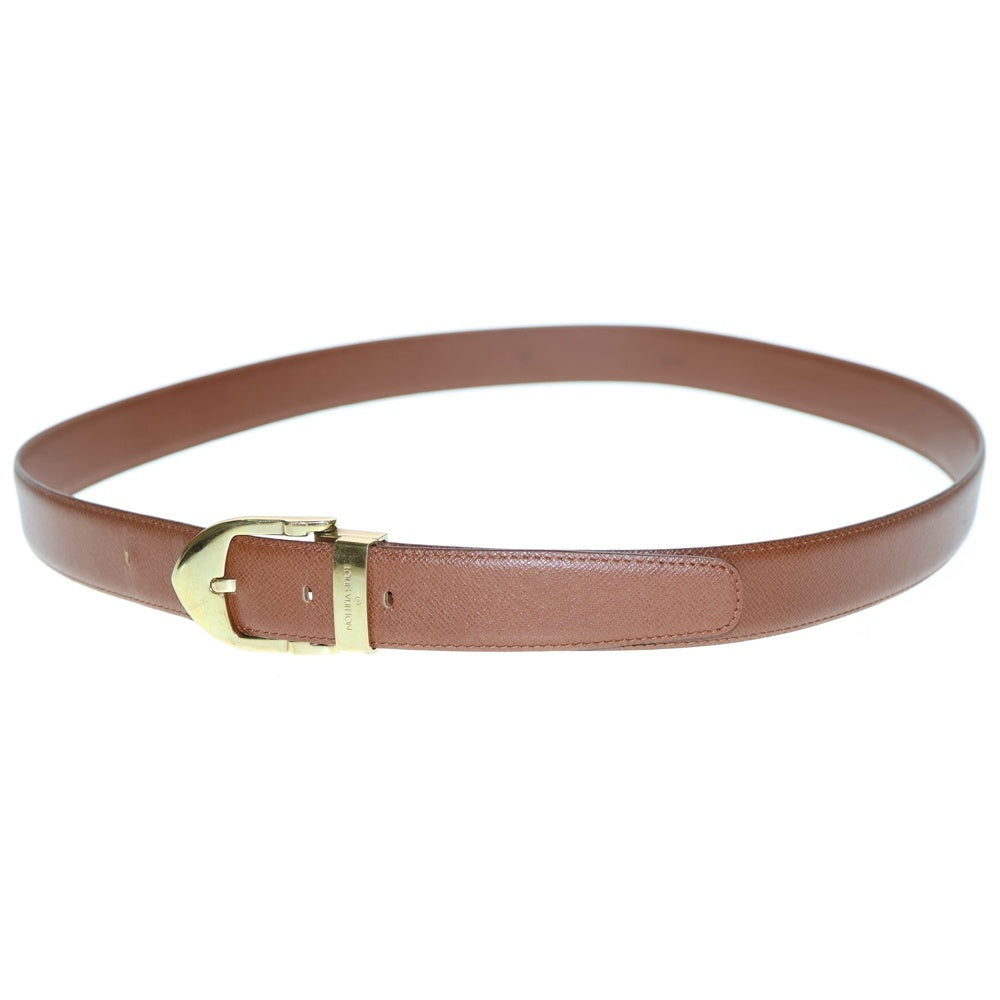 LOUIS VUITTON(ルイヴィトン) タイガ サンクチュール クラシック ロゴデザイン ゴールド金具 レザーベルト ブラウン M6840V CT1907