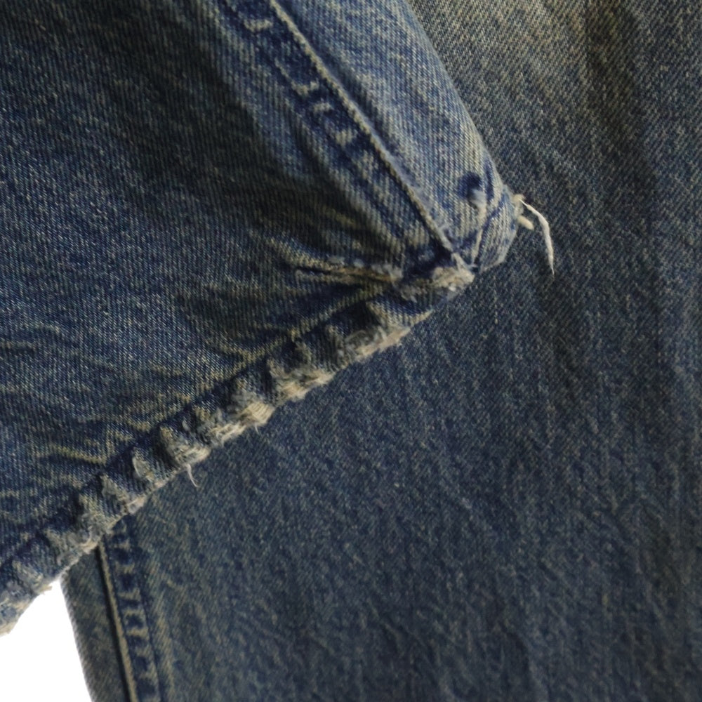 NO/FAITH STUDIOS(ノーフェイスストゥディオス) WAVE HEAVY DENIM ウェーブ ヘビー ストレートダメージデニムパンツ ジーンズ インディゴ V294 465-45