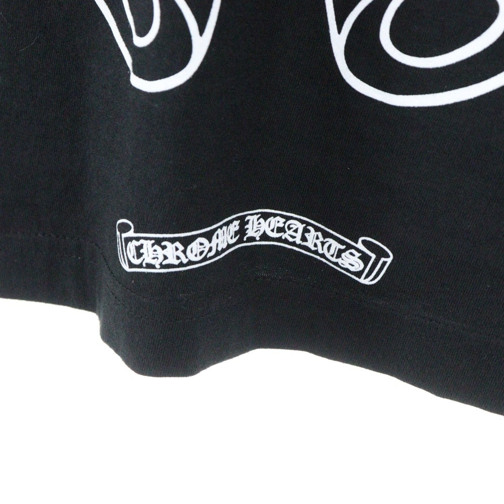 CHROME HEARTS(クロムハーツ) Horseshoe Arm Floral L/S Tee バックホースシュー アームフローラル 長袖Tシャツ カットソー ブラック