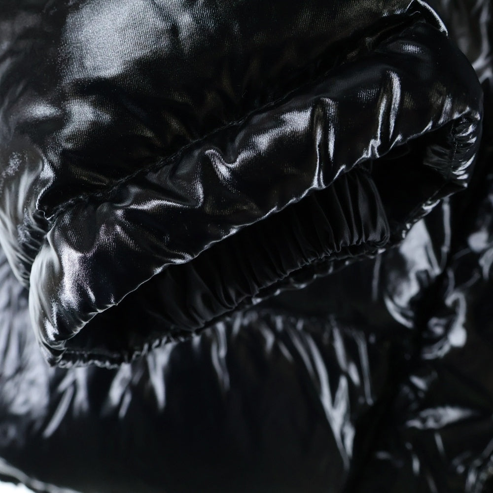 DIESEL(ディーゼル) バックプリントデザイン ダブルポケット フーデッド ジップアップ ダウンジャケット ブラック 00SXC1-W-ALLA