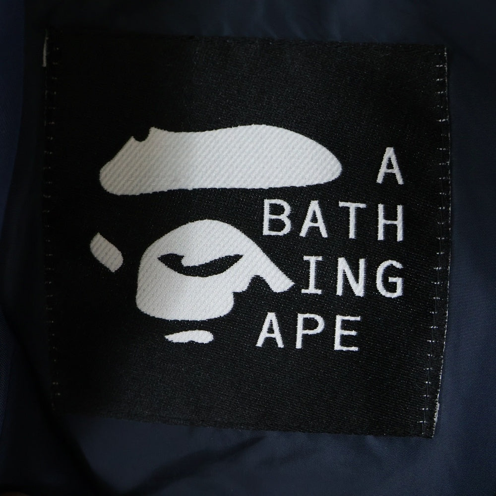 A BATHING APE(アベイシングエイプ) 90S ダブルポケット ジップアップ ダウンベスト ネイビー