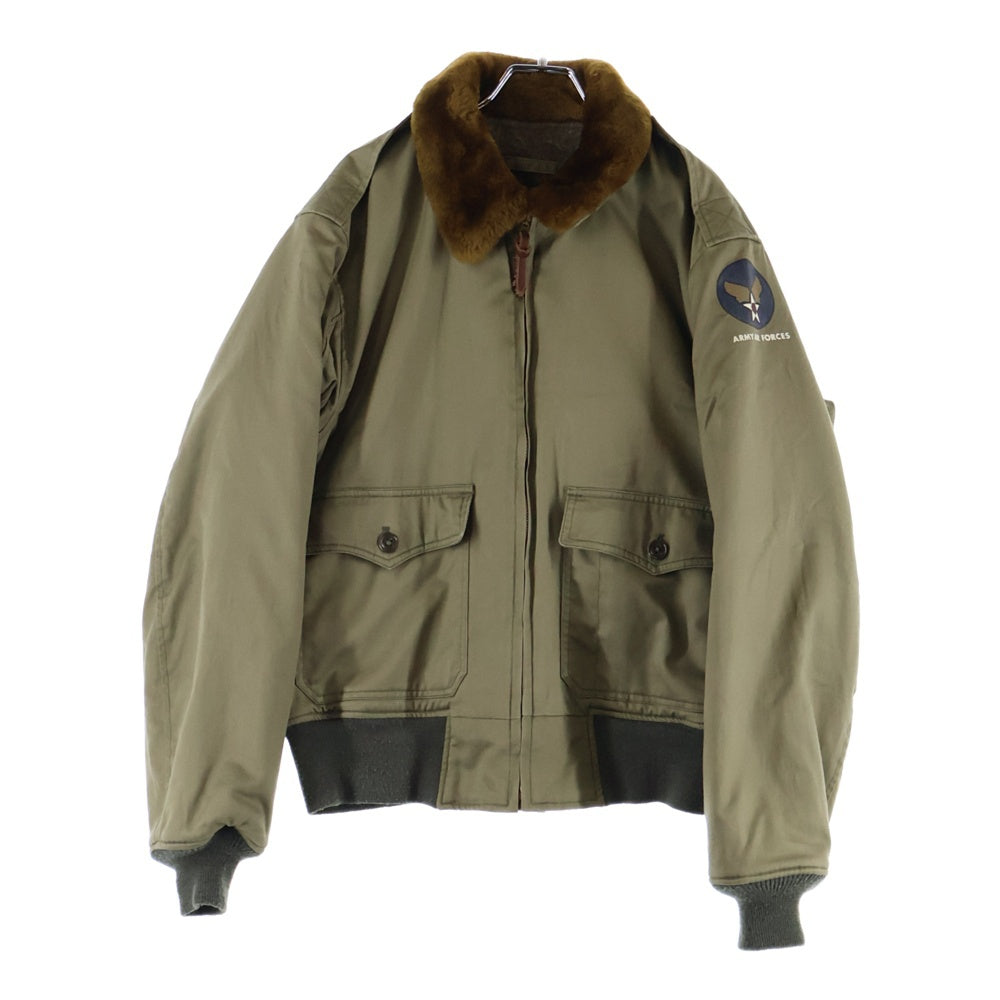 Buzz Rickson's(バズリクソンズ) TYPE B-10 FLIGHT JACKET マルチフラップポケット ファーカラー ジップアップ フライトジャケット グリーン M13499
