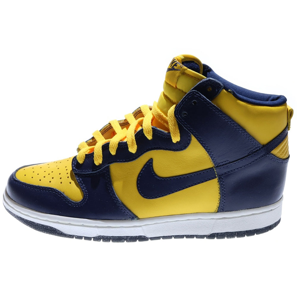 NIKE(ナイキ) 【観賞用 1998年製】 DUNK HIGH MICHIGAN ダンク ハイカットスニーカー ミシガン イエロー/ネイビー US9/27cm 630335-471