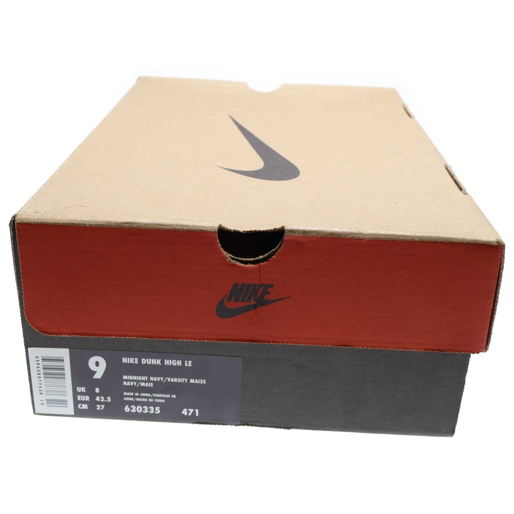 NIKE(ナイキ) 【観賞用 1998年製】 DUNK HIGH MICHIGAN ダンク ハイカットスニーカー ミシガン イエロー/ネイビー US9/27cm 630335-471