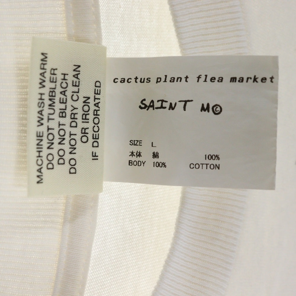 SAINT MICHAEL(セントマイケル) 24AW CP SS TEE SUN サン プリント 半袖Tシャツ カットソー ホワイト SM-YS1-0000-C02